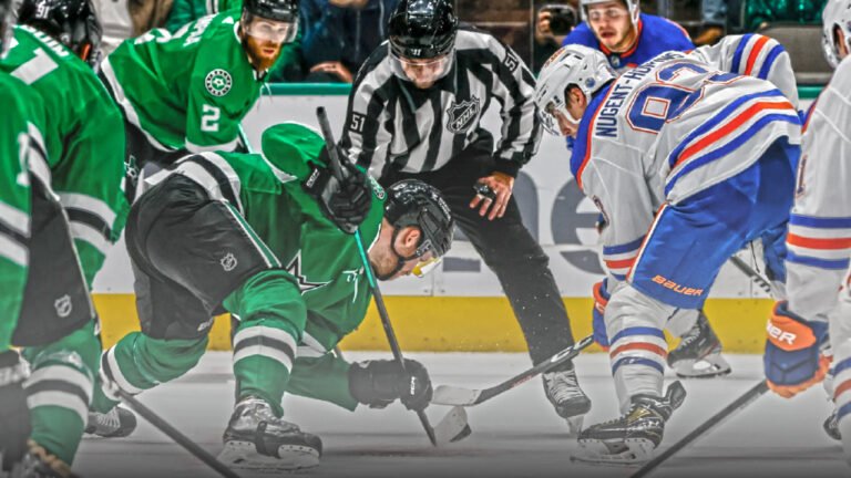 Dallas Stars face-off Against the Edmonton Oilers in Game One of the Western Conference Finals.